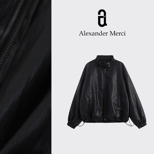 【挚爱皮衣】设计感复古洋气皮衣白鸭绒羽绒服 D25T112621