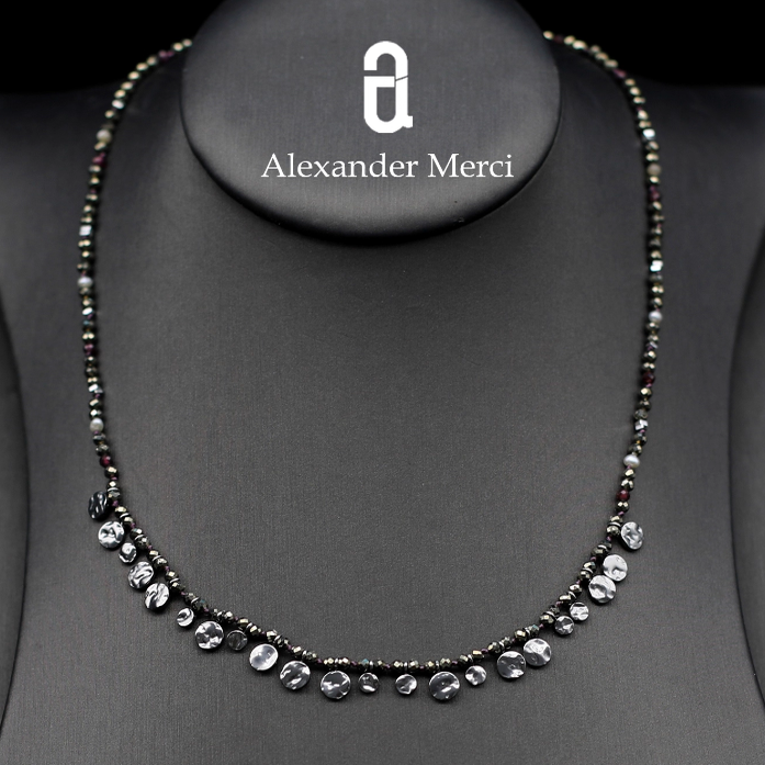 绝美希腊专柜订单复古手工锤痕金币纯天然镀银项链 AD25S120923