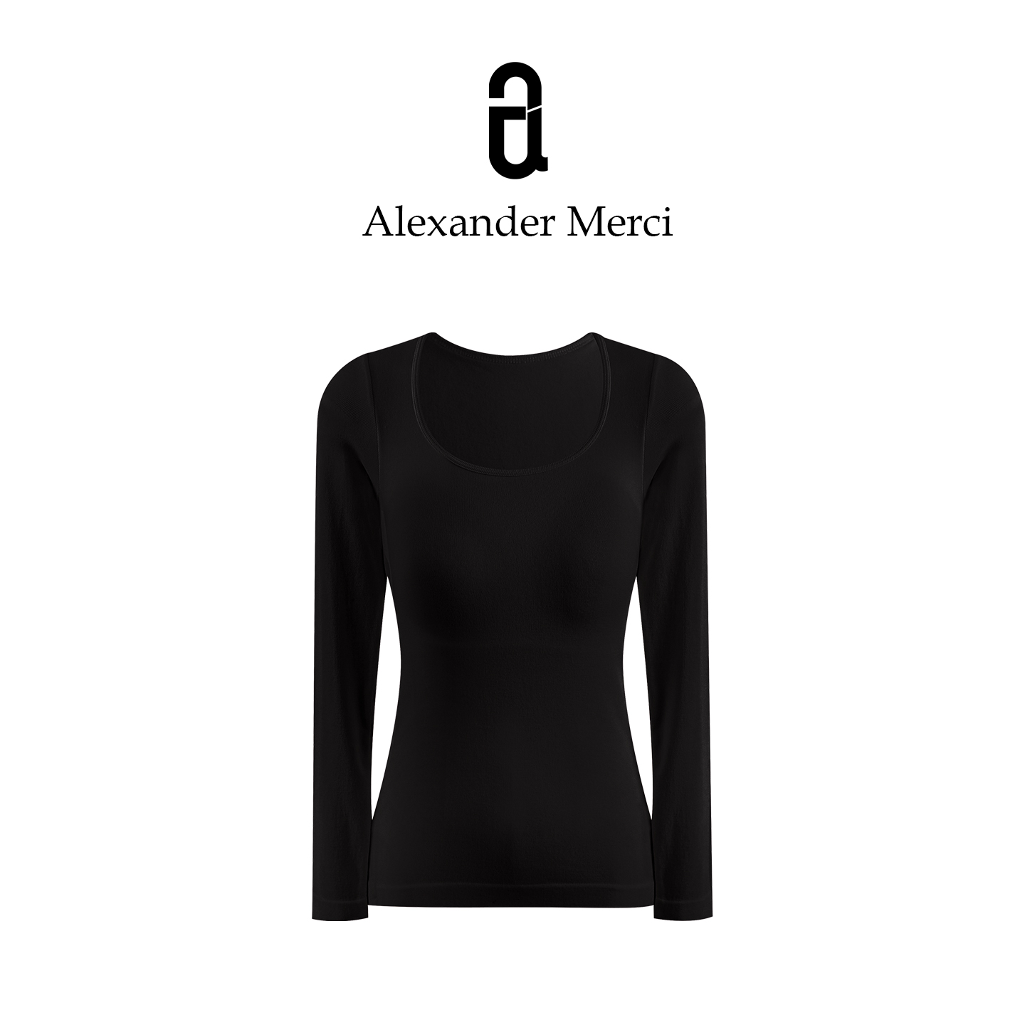 【暖绒绒打底衫】山羊绒自发热带胸垫塑身显瘦打底衫 D25T112702