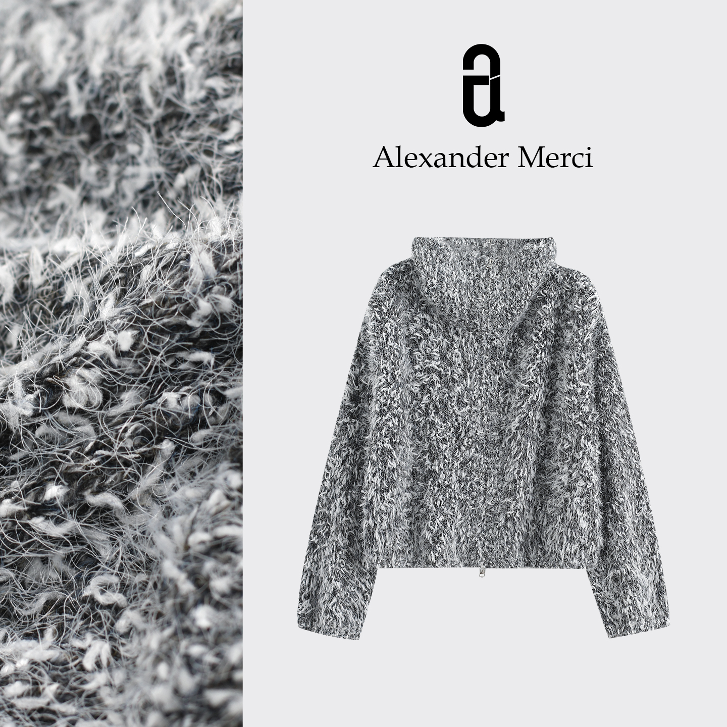 【小浣熊】25秋冬羊毛混纺毛绒针织开衫 D25T112106