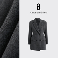 【沙漏西装】秋冬中长款内里加棉显瘦高级西装外套 D25T111110