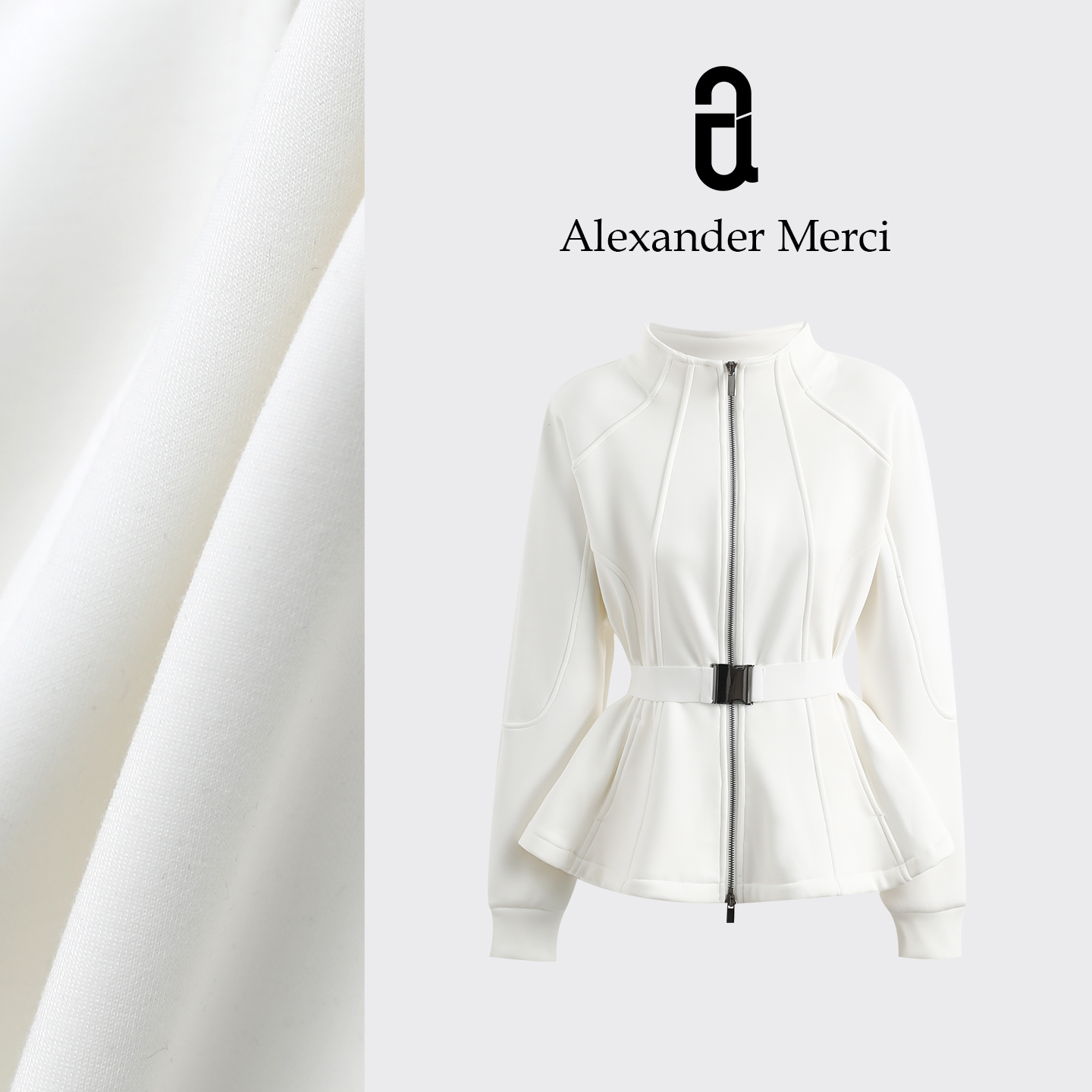 【小蛮腰】立领修身显瘦洋气百搭太空棉拉链卫衣外套 D25T112627