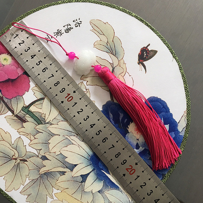 阿兰扇艺 粉色红色扇坠 莲花扇坠 高档坠子流苏 龙结款 女扇配件