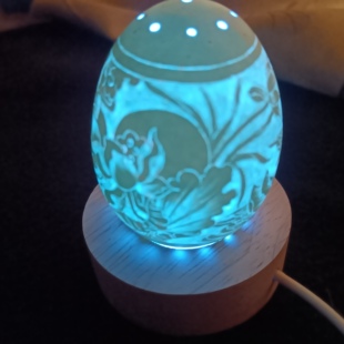 传统手工蛋雕小夜灯摆件非遗文创礼品居家卧室精美工艺摆件饰品