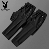 Playboy quần âu nam mùa thu mới thanh niên rắn màu thon gọn thẳng dây đai hoang dã bé trai quần thể thao - Quần Jogger quần jean nam đẹp