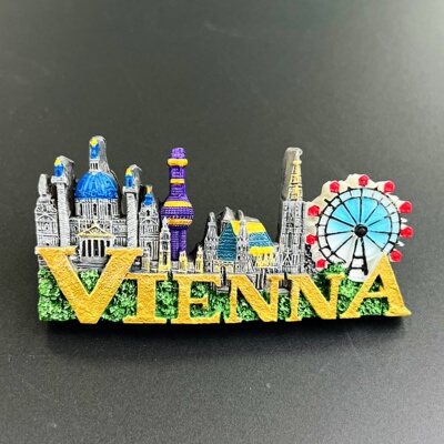 树脂奥地利文创冰箱贴维也纳全景