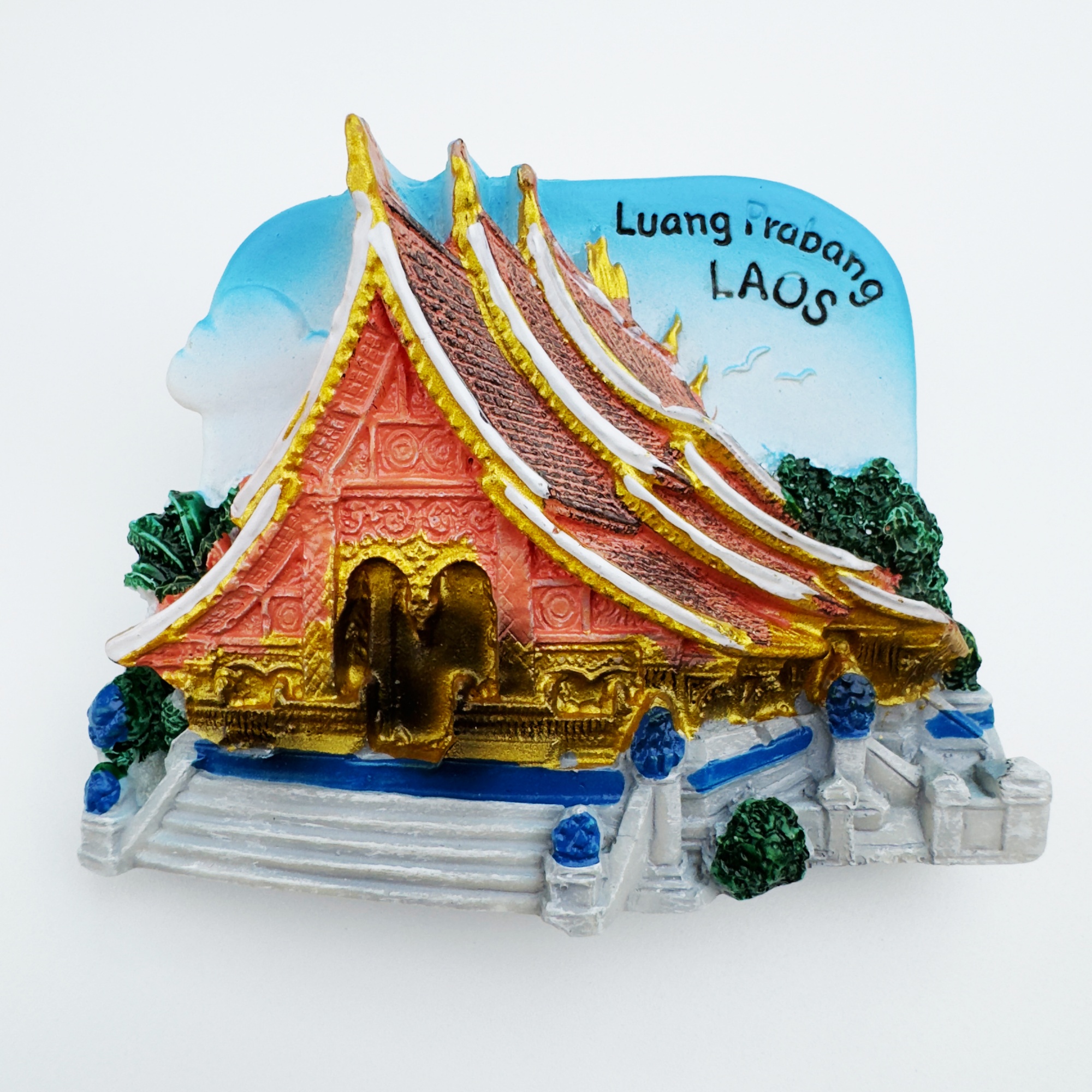 树脂老挝王宫博物馆文创冰箱贴