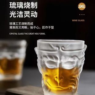 黑悟空杯网红杯男士功夫茶杯琉璃个人喝茶杯子玻璃大圣品茗玻璃杯