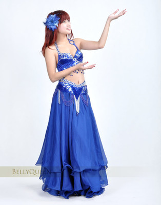 Bellydance印度肚皮舞演出服套装828高档手工珠绣文胸腰链不含裙