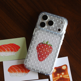 omatl原创白色波点 适用于苹果iphone imd磨砂半透明手机壳