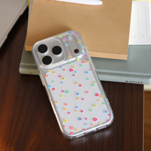 omatl原创小花朵 手机壳适用于苹果iphone imd光面透明