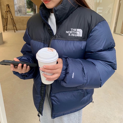 现货】保暖羽绒服1996美版大码防水加厚700蓬短款连帽外套男女冬