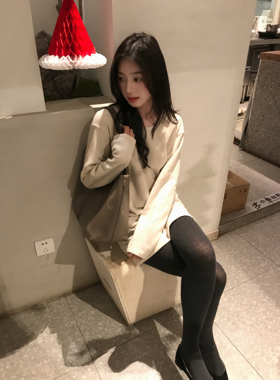 鱼没放 独特领口 加绒连衣裙 松弛又精致的包臀短裙