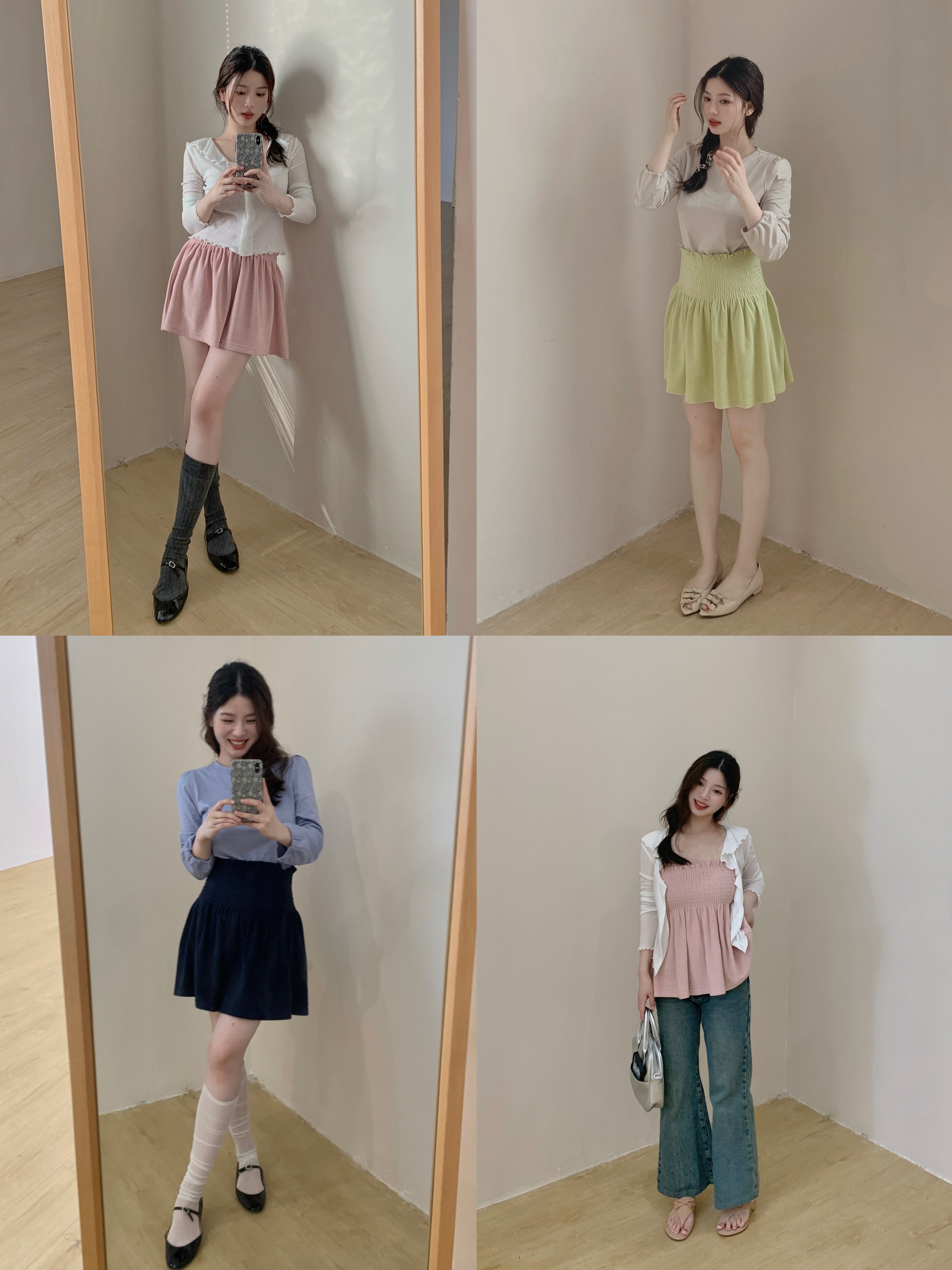鱼没放复古纯色毛巾布抹胸式半身裙女2024年新款两穿设计感裙子