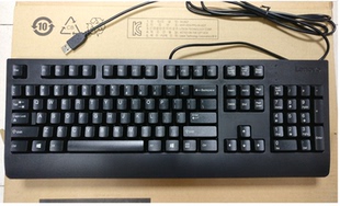 联想标准版 扁口笔记本台手感柔软通用高键位 有线USB键盘SK8827