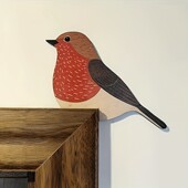 北欧创意木质小鸟门框门角装 饰门顶装 饰窗户室内墙面摆件背景壁饰