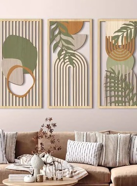 抽象木质墙面艺术背景装饰品