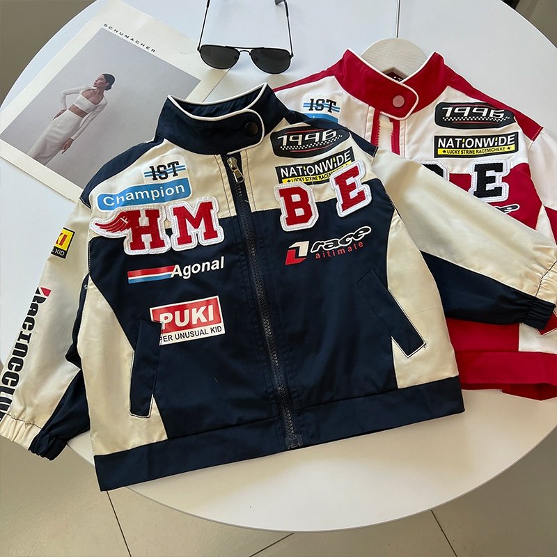 男童秋季外套2025新款时髦帅气机车服宝宝春秋装儿童棒球立领夹克