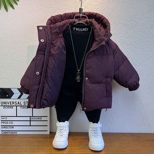 儿童羽绒服男女童冬装保暖轻薄款羽绒外套洋气白鸭绒加厚宝宝衣服