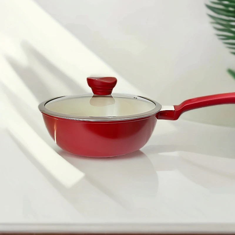26cm陶瓷炒锅中国红炒锅