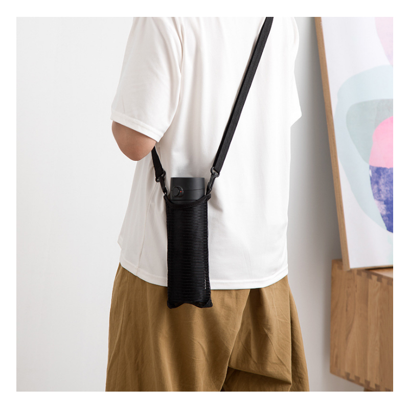 可斜跨水杯套便携网袋背带挂绳