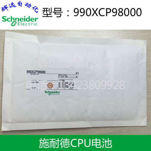 正品全新法国原装进口Schneider施耐德锂备份电池 990XCP98000