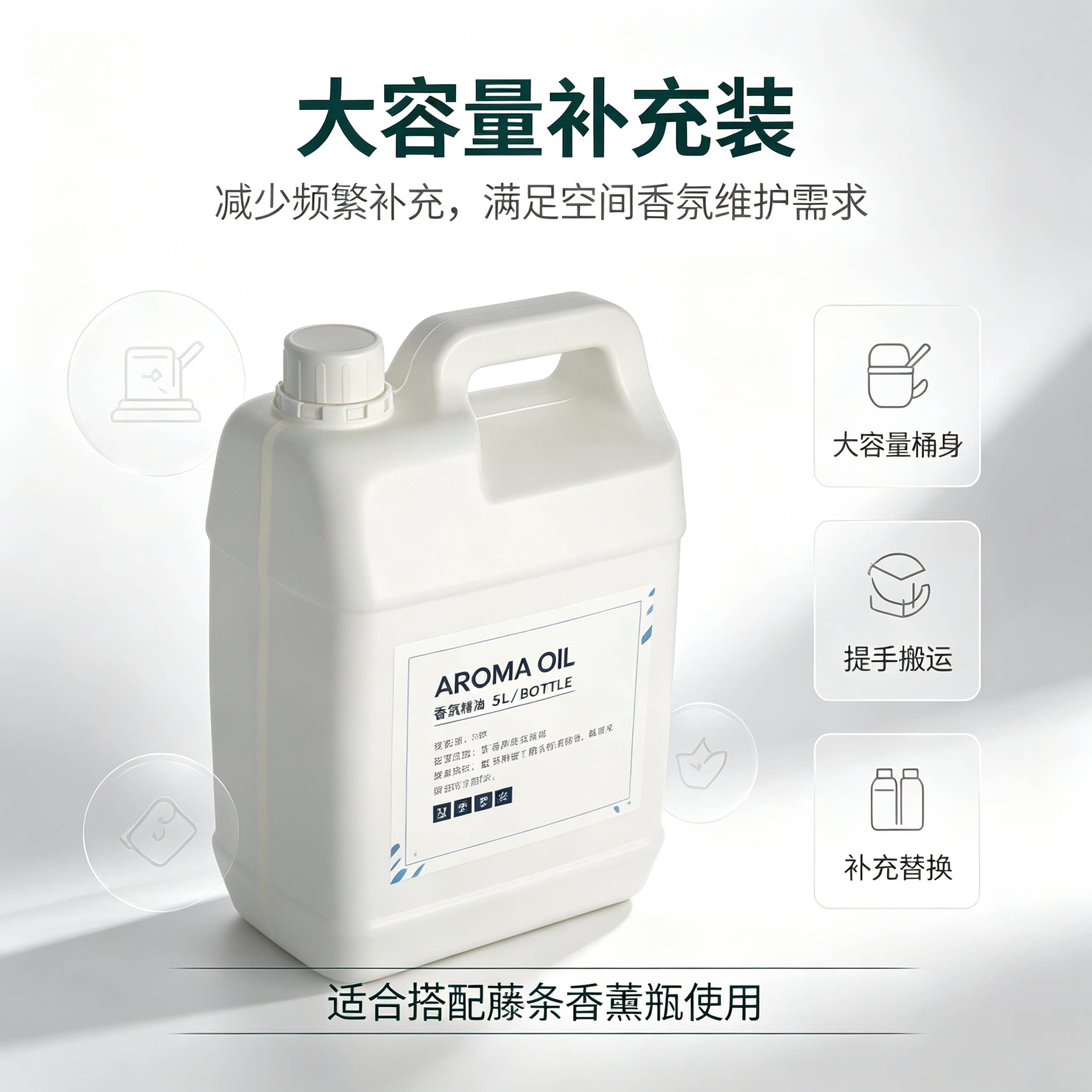 薰衣草栀子花蓝风铃香格里拉酒店同款香型香水藤条香薰5L装补充液
