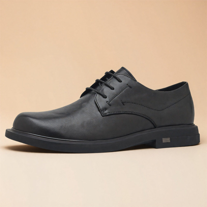 春秋软底软皮简约黑色德比鞋婚鞋英伦风正装皮鞋商务鞋男