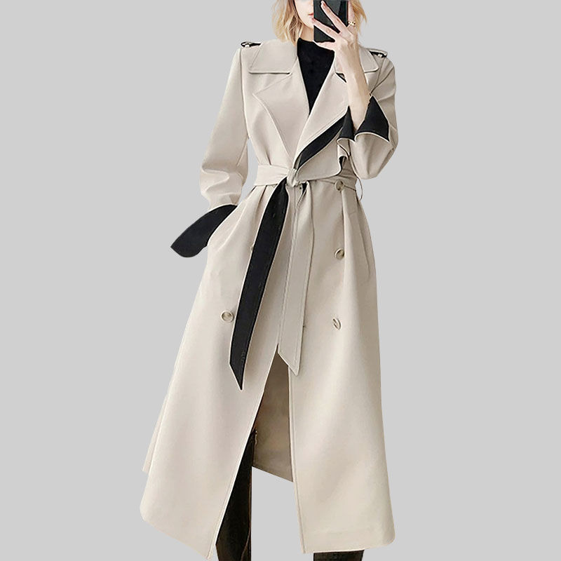 女神范收腰显瘦风衣外套女2025年秋装设计感小众气质长款大衣