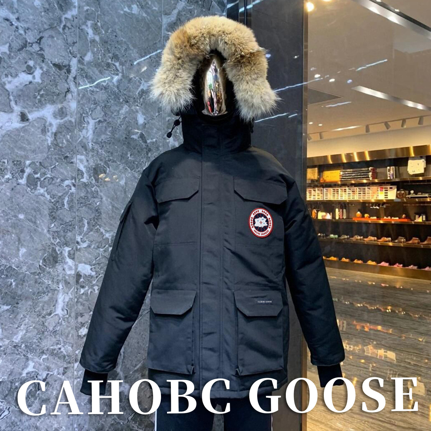 2025秋冬新款08中长款大鹅羽绒服男派克服加绒加厚保暖工装外套女