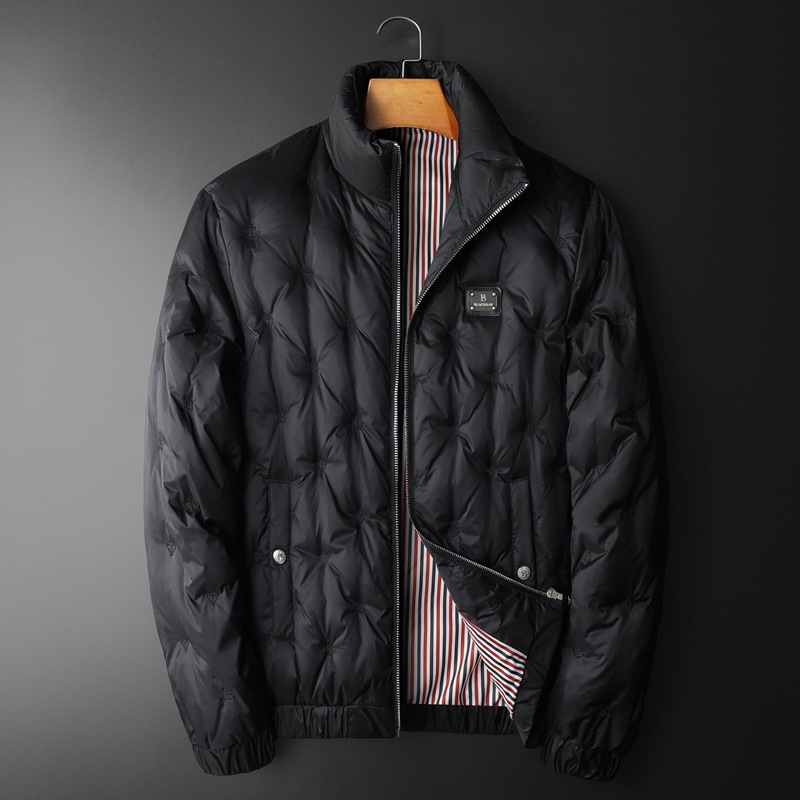 欧货2023高端新款冬季男士90白鸭绒棒球领羽绒服大码休闲保暖外套