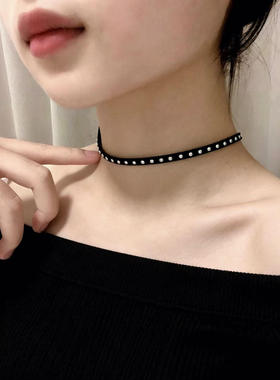 韩国朋克颈带短款锁骨链脖子饰品