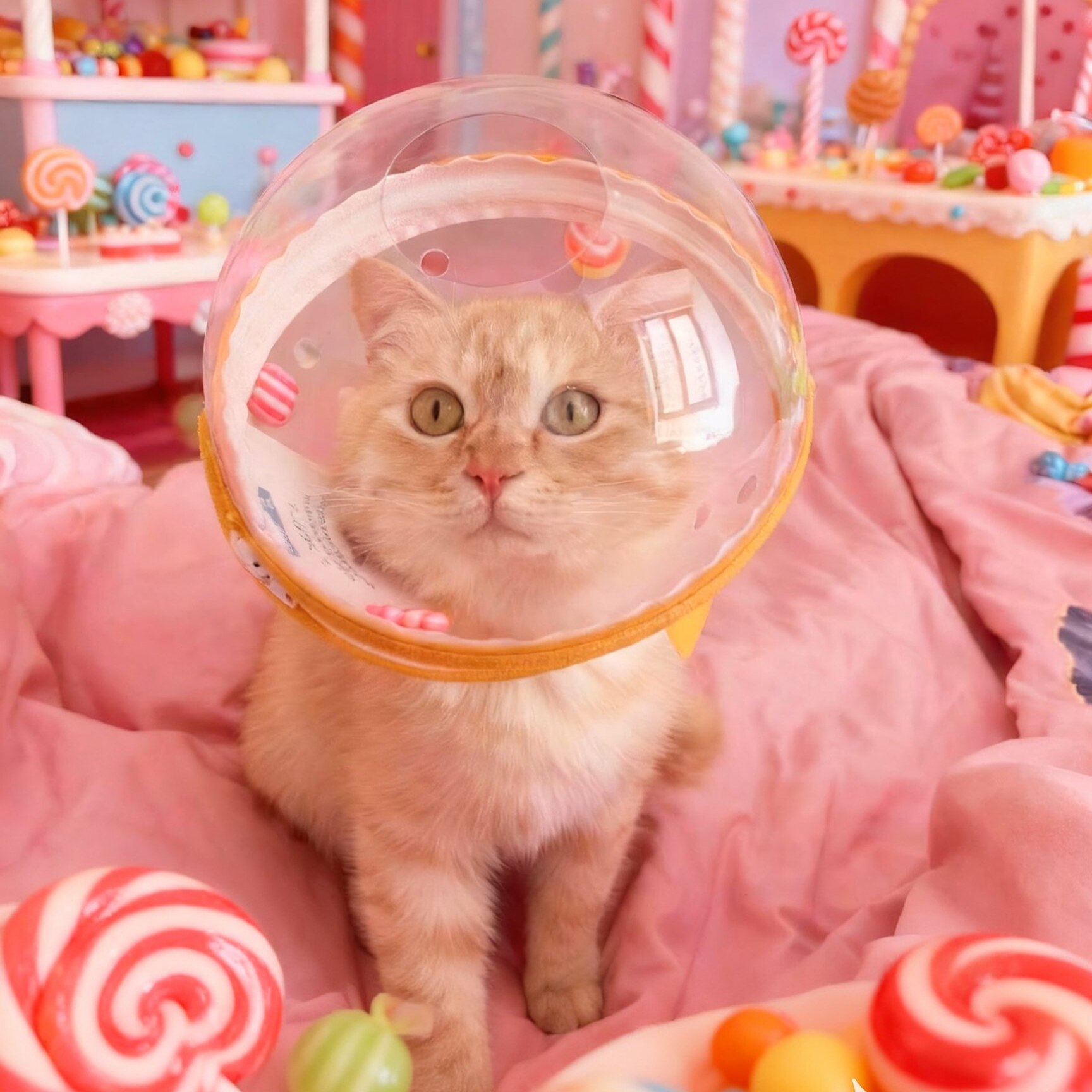 猫咪头套防舔防咬打架球形套猫项圈防抓圈宠物太空头罩伊丽莎白圈