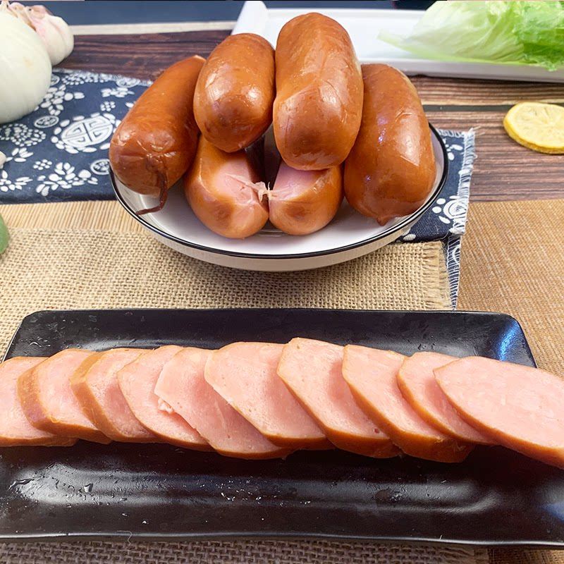 天津特产丹麦丸子肠1000g/份即食小颗鸡肉香肠零食小吃早餐火腿肠