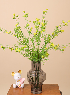 跨境仿真花太阳豆假花家居餐桌绿植摆件婚庆插花装饰花材