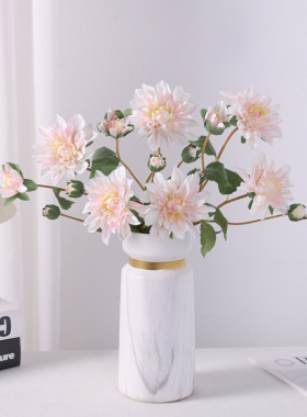 仿真花 波斯小野菊 家居客厅软装饰工程北欧婚庆摆件大理花假花