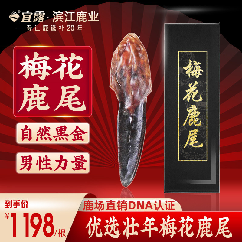 宜露正品梅花鹿尾鹿尾巴干鹿尾整只吉林梅花鹿搭鹿茸鹿鞭泡酒药材