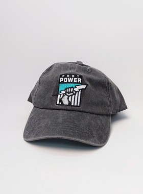 澳洲 AFL橄榄球联名棒球帽水洗做旧闪电刺绣软顶老爹帽复古鸭舌帽