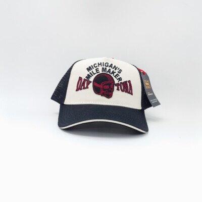 MICHIGAN'S MILE MAKER DAYTONA 法国复古机车工业风骷颅头货车帽