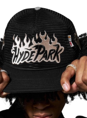 HYDEPARK NOTHING BUT NET TRUCKER美街头潮牌货车帽刺绣双层网帽