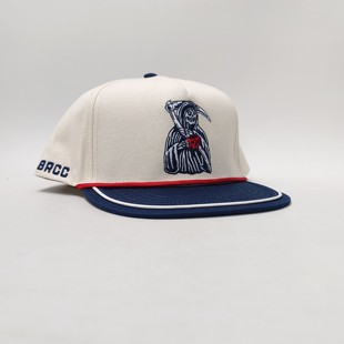 Black Rifle Coffee 死神镰刀刺绣复古麻料拼色平檐嘻哈帽大头围