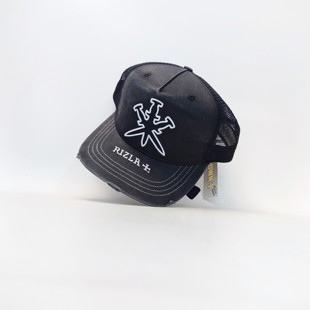 FW22英国伦敦街头潮牌联名款 UNKNOWN CAP RIZLA 酸洗做旧货车帽