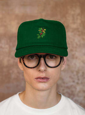 Mistletoe - Green Christmas 潮牌绿色圣诞节羊毛款软顶棒球帽