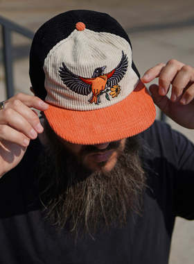 Oriole Two-Tone Corduroy Hat多伦多复古灯芯绒拼色软顶棒球帽