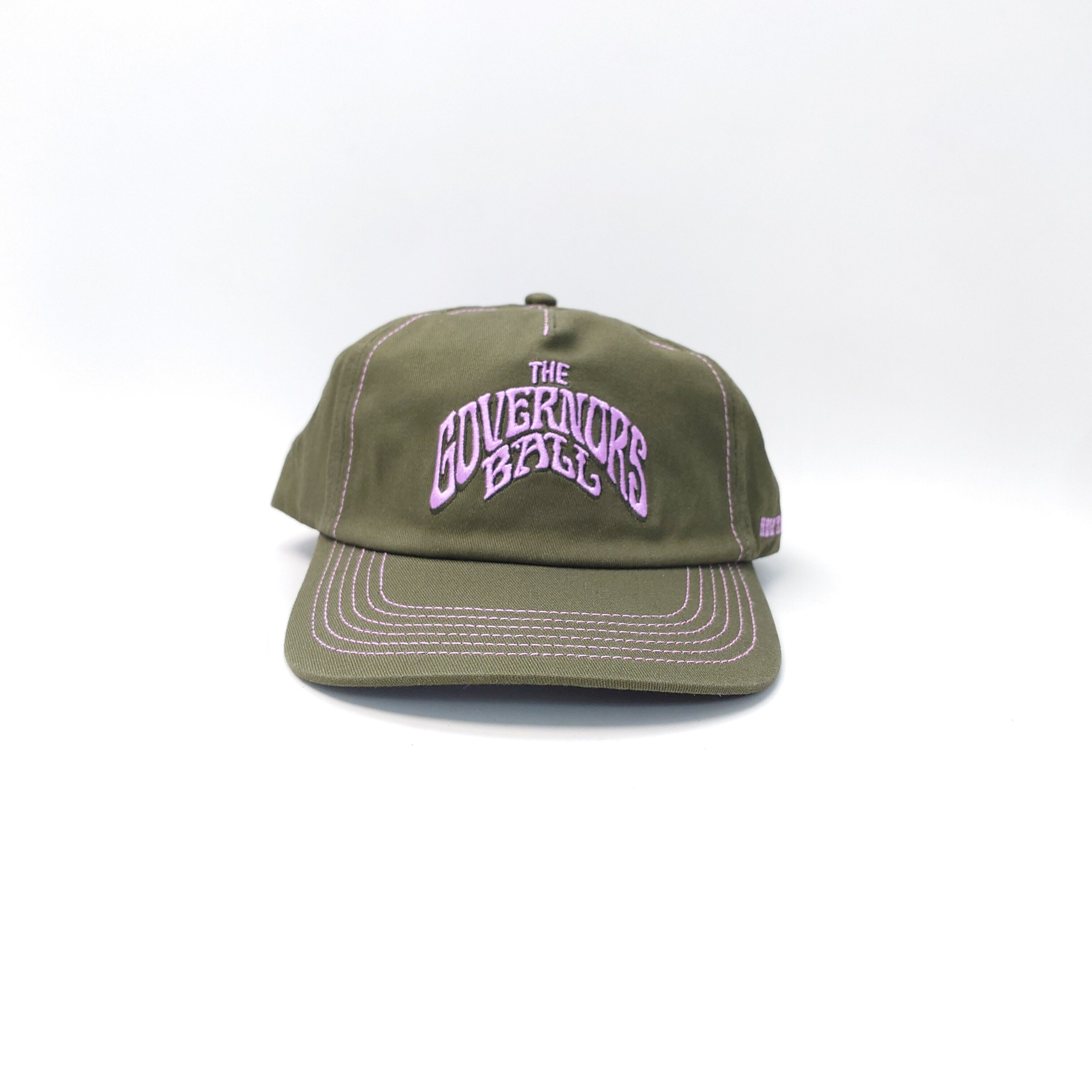 Governors NYC Dad Hat 美国纽约音乐节复古苔绿色老爹帽拼色刺绣