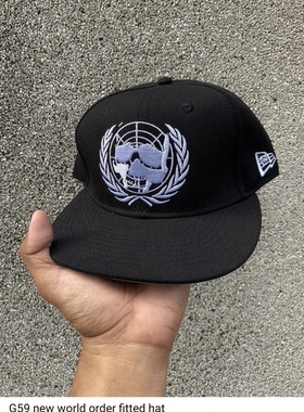 G59 RECORDS NEW WORLD ORDER fitted hat $UICIDEBOYS乐队嘻哈帽
