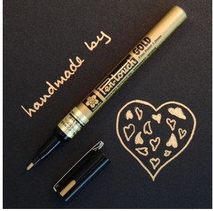 樱花SAKURA油漆笔1.0(金色 银色 白色)高光笔 签名笔 手绘高光用