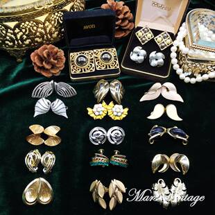 Mars Vintage耳夹耳环复古着首饰Trifari翠法丽西洋宫廷无耳洞女