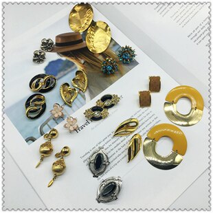 Mars Vintage耳夹耳钉耳环Trifari翠法丽MONET莫奈西洋中古古着女