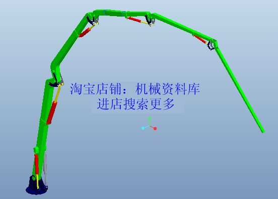 混泥土泵车臂架proe5.0三维3d图纸设计模型资料素材【669】